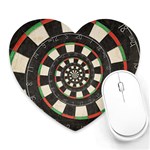 Dartboard Spiral Droste Heart Mousepad