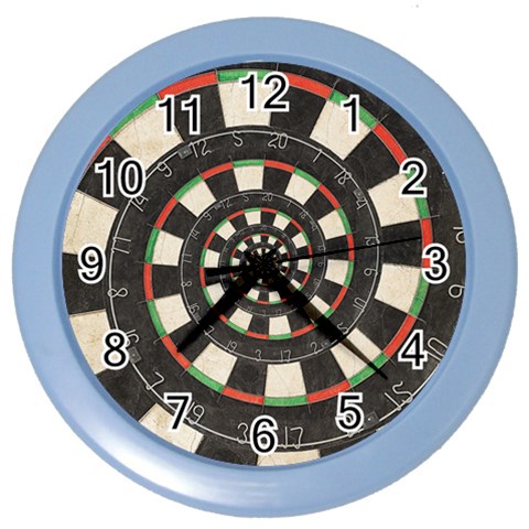 Dartboard Spiral Droste Color Wall Clock from ArtsNow.com Front