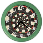 Dartboard Spiral Droste Color Wall Clock