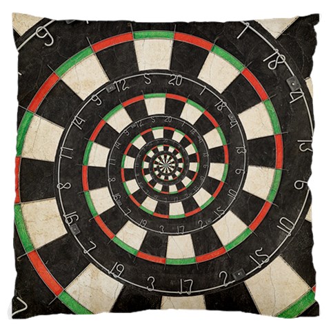 Dartboard Spiral Droste Large Cushion Case (One Side) from ArtsNow.com Front