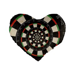 Dartboard Spiral Droste Standard 16  Premium Heart Shape Cushion  from ArtsNow.com Front