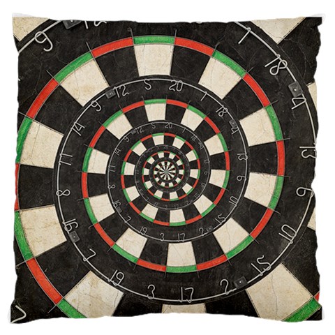 Dartboard Spiral Droste Large Flano Cushion Case (One Side) from ArtsNow.com Front