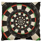 Dartboard Spiral Droste Large Flano Cushion Case (Two Sides)