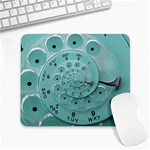 Retro Vintage Turquoise Rotary Dial Spiral Droste Large Mousepad