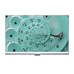 Retro Vintage Turquoise Rotary Dial Spiral Droste Business Card Holder