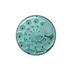 Retro Vintage Turquoise Rotary Dial Spiral Droste Hat Clip Ball Marker (4 pack)