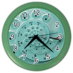 Retro Vintage Turquoise Rotary Dial Spiral Droste Color Wall Clock