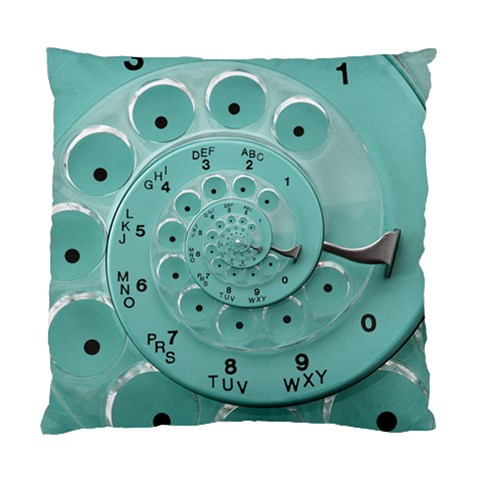 Retro Vintage Turquoise Rotary Dial Spiral Droste Standard Cushion Case (Two Sides) from ArtsNow.com Back