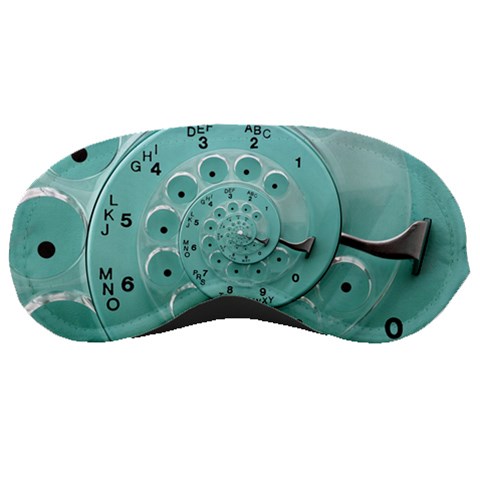 Retro Vintage Turquoise Rotary Dial Spiral Droste Sleeping Mask from ArtsNow.com Front