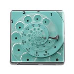 Retro Vintage Turquoise Rotary Dial Spiral Droste Memory Card Reader (Square)