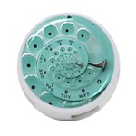 Retro Vintage Turquoise Rotary Dial Spiral Droste 4-Port USB Hub (One Side)