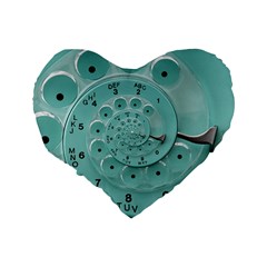 Retro Vintage Turquoise Rotary Dial Spiral Droste Standard 16  Premium Heart Shape Cushion  from ArtsNow.com Back