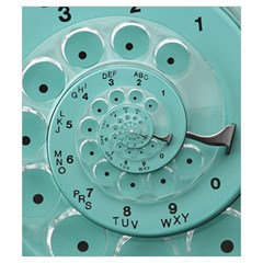 Retro Vintage Turquoise Rotary Dial Spiral Droste Drawstring Pouch (Small) from ArtsNow.com Back