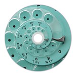 Retro Vintage Turquoise Rotary Dial Spiral Droste CD Wall Clock