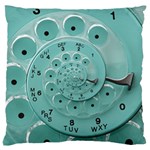 Retro Vintage Turquoise Rotary Dial Spiral Droste Standard Flano Cushion Case (One Side)