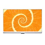 Spiral Citrus Orange Droste Business Card Holder