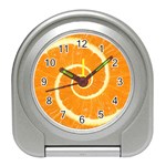 Spiral Citrus Orange Droste Travel Alarm Clock