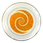 Spiral Citrus Orange Droste Porcelain Plate