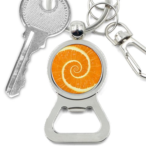 Spiral Citrus Orange Droste Bottle Opener Key Chain from ArtsNow.com Front