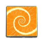 Spiral Citrus Orange Droste Memory Card Reader (Square)