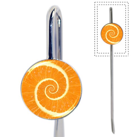 Spiral Citrus Orange Droste Book Mark from ArtsNow.com Front