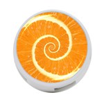 Spiral Citrus Orange Droste 4-Port USB Hub (One Side)