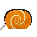 Spiral Citrus Orange Droste Accessory Pouch (Small)