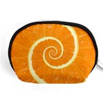 Spiral Citrus Orange Droste Accessory Pouch (Medium)