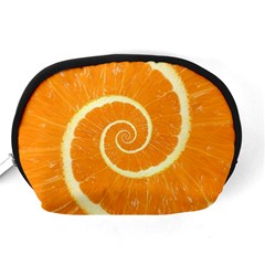 Spiral Citrus Orange Droste Accessory Pouch (Medium) from ArtsNow.com Back