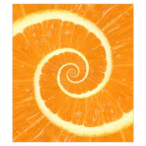 Spiral Citrus Orange Droste Drawstring Pouch (Small) from ArtsNow.com Front