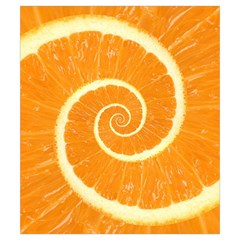 Spiral Citrus Orange Droste Drawstring Pouch (Small) from ArtsNow.com Front