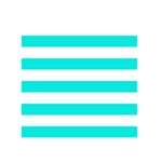 Horizontal Stripes - White and Bright Turquoise Greeting Card 5  x 7 