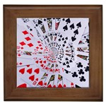 Poker Royal Flush All Suits Droste Spiral Framed Tile