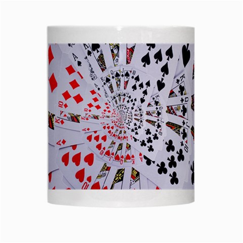 Poker Royal Flush All Suits Droste Spiral White Mug from ArtsNow.com Center