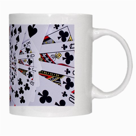 Poker Royal Flush All Suits Droste Spiral White Mug from ArtsNow.com Right