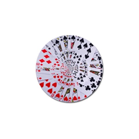 Poker Royal Flush All Suits Droste Spiral Golf Ball Marker (4 pack) from ArtsNow.com Front