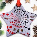 Poker Royal Flush All Suits Droste Spiral Star Ornament (Two Sides)