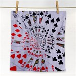 Poker Royal Flush All Suits Droste Spiral Face Towel