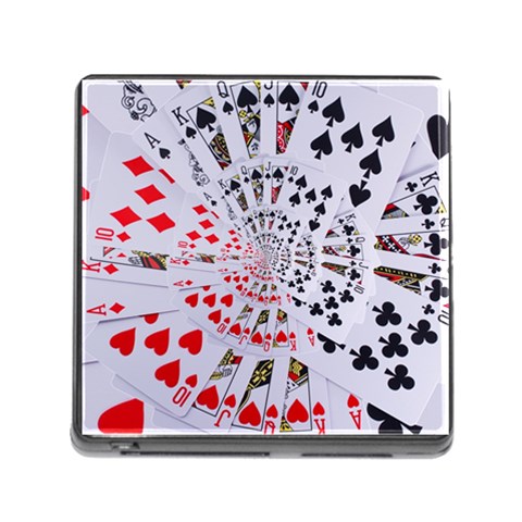 Poker Royal Flush All Suits Droste Spiral Memory Card Reader (Square) from ArtsNow.com Front