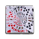 Poker Royal Flush All Suits Droste Spiral Memory Card Reader (Square)