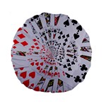 Poker Royal Flush All Suits Droste Spiral Standard 15  Premium Round Cushion 