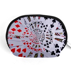 Poker Royal Flush All Suits Droste Spiral Accessory Pouch (Medium) from ArtsNow.com Front