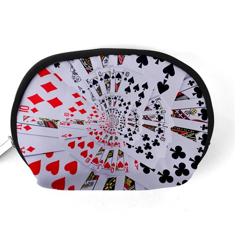 Poker Royal Flush All Suits Droste Spiral Accessory Pouch (Medium) from ArtsNow.com Back