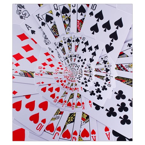 Poker Royal Flush All Suits Droste Spiral Drawstring Pouch (Small) from ArtsNow.com Front