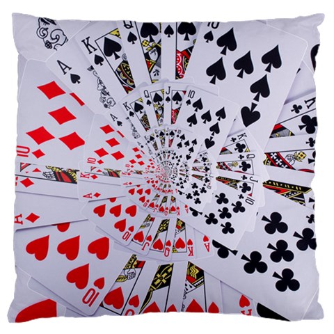 Poker Royal Flush All Suits Droste Spiral Standard Flano Cushion Case (One Side) from ArtsNow.com Front