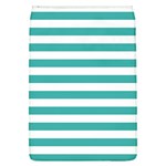 Horizontal Stripes - White and Verdigris Removable Flap Cover (L)