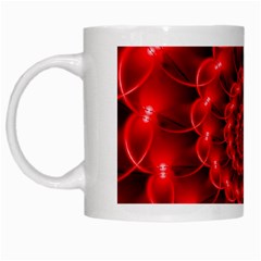 Glossy Red Spiral Fractal White Mug from ArtsNow.com Left