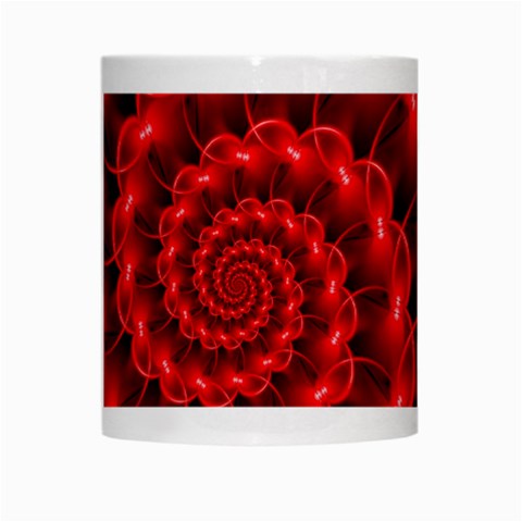 Glossy Red Spiral Fractal White Mug from ArtsNow.com Center