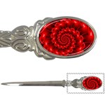 Glossy Red Spiral Fractal Letter Opener