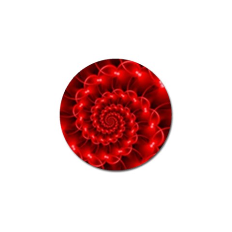 Glossy Red Spiral Fractal Golf Ball Marker (4 pack) from ArtsNow.com Front